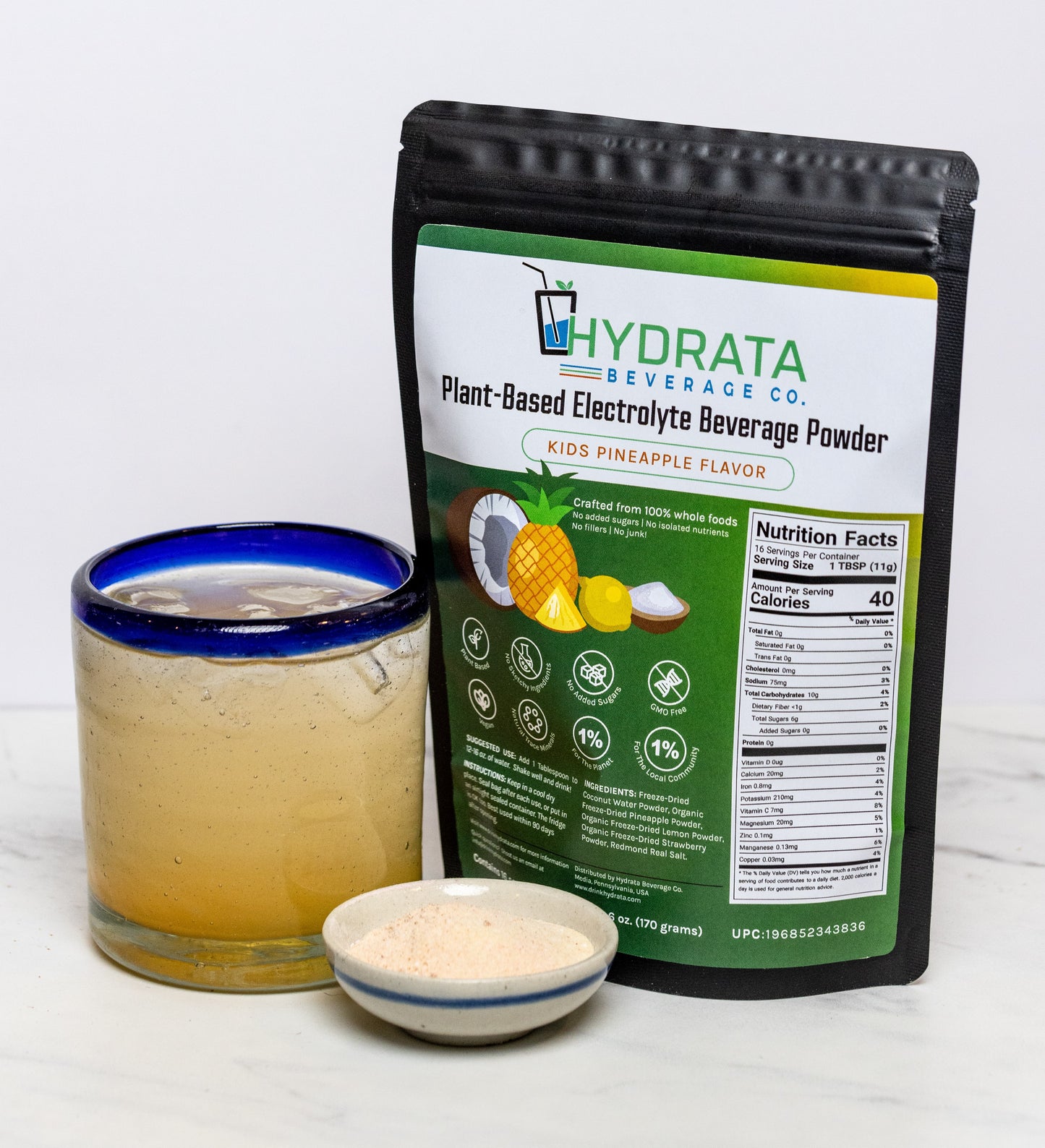 Hydrata Electrolyte Beverage Powder - JUMBO Bag- 50 servings