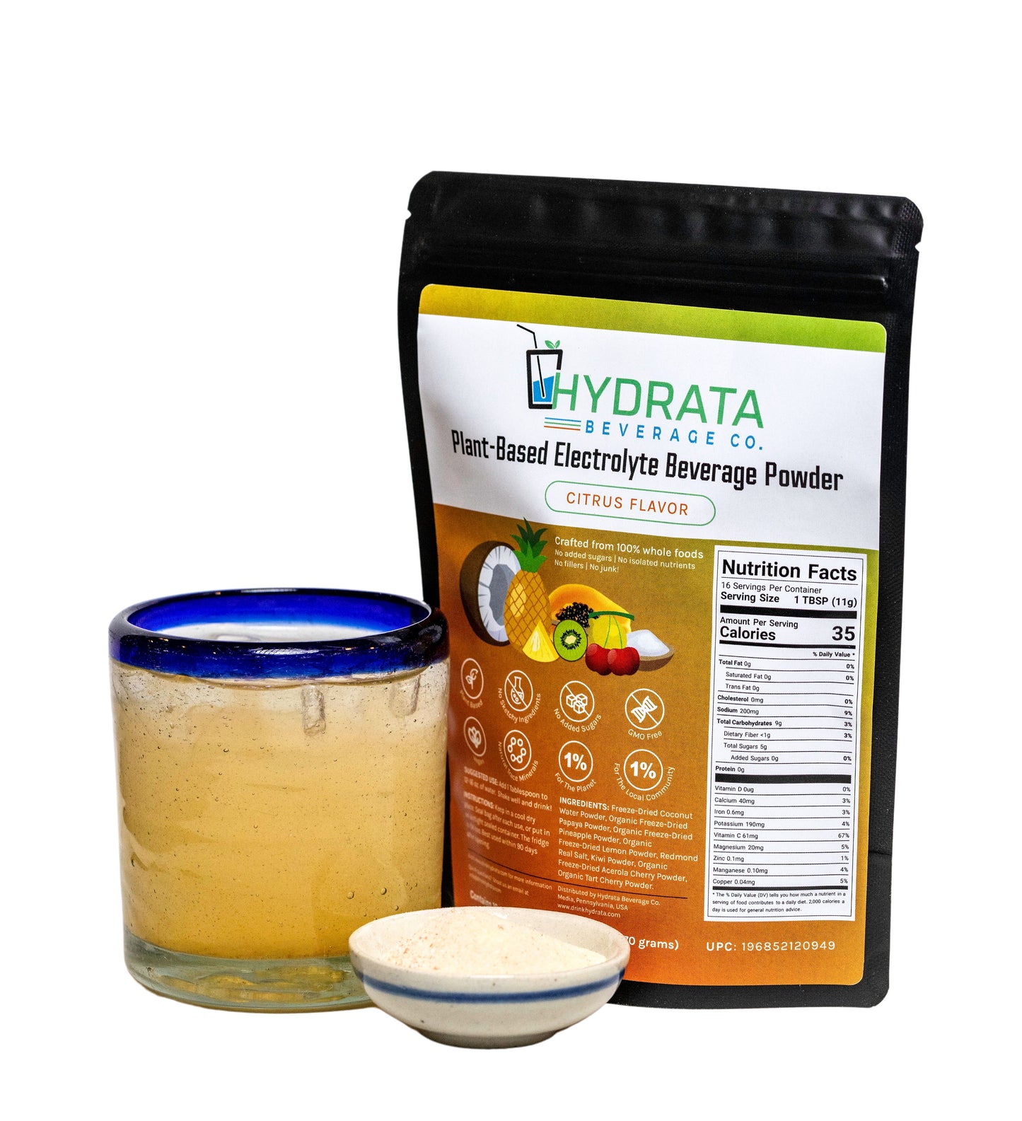 Hydrata Electrolyte Beverage Powder - Citrus Flavor