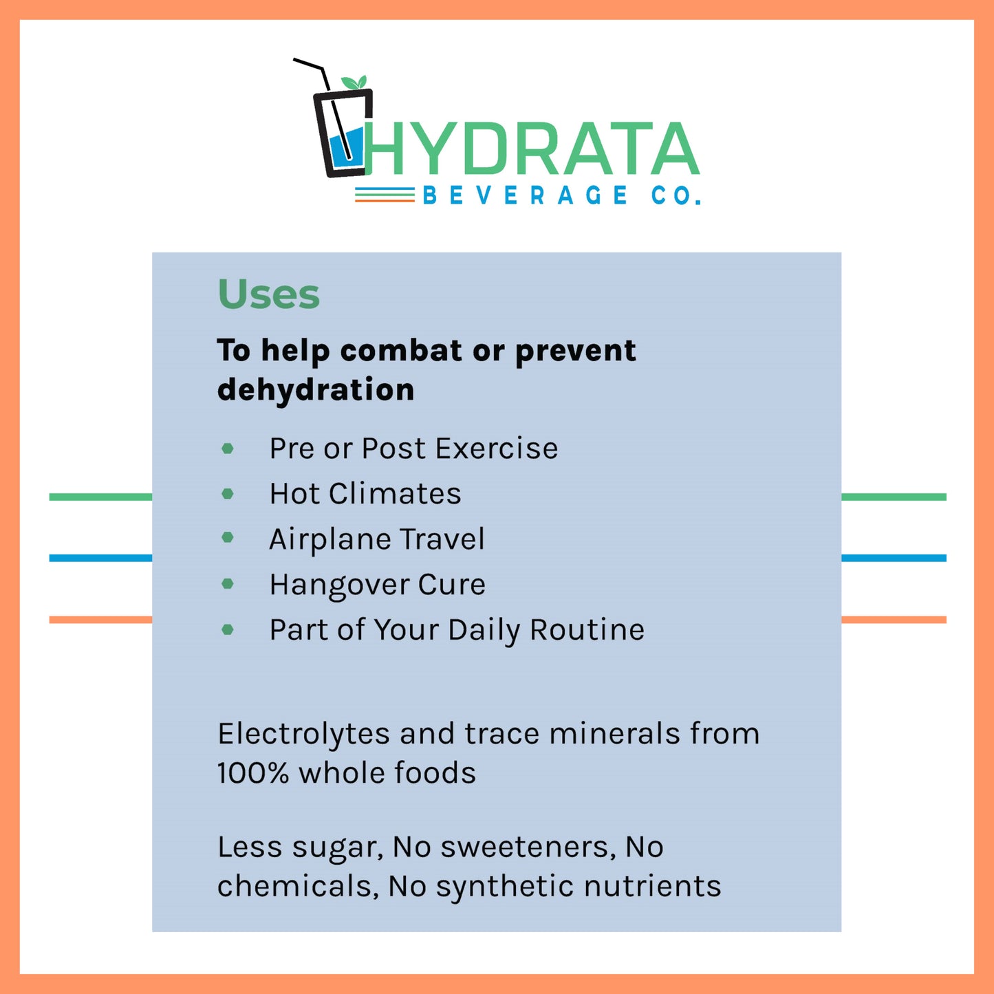 Hydrata Electrolyte Beverage Powder - Citrus Flavor